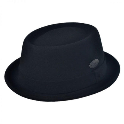 Kangol | Wool LiteFelt Pork Pie Hat | 130196 | front | BLACK