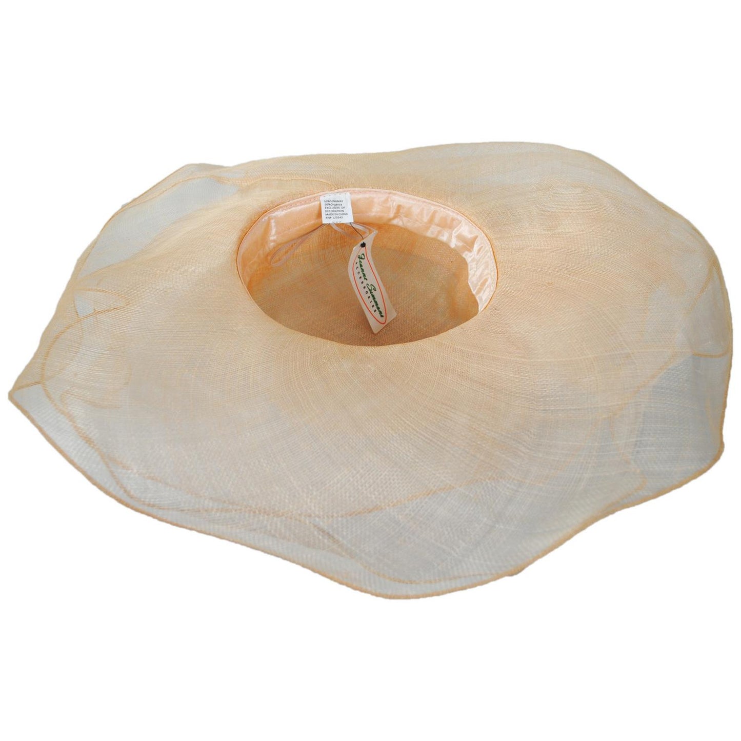 Jeanne Simmons | Organza Flower Triple Layer Sinamay Straw Boater Dress Hat | 120773 | under | PINK
