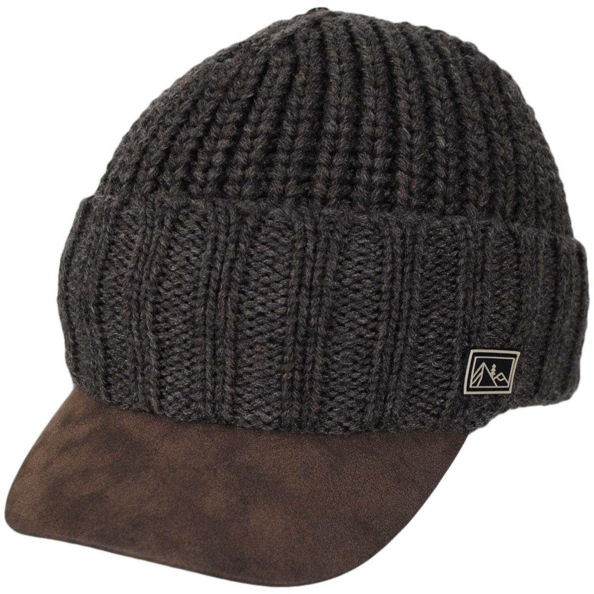 Dorfman Pacific | Summit Rib-Knit Radar Cap | 500044 | lead | BROWN