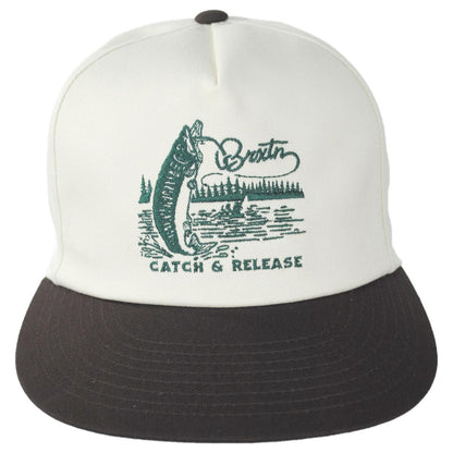 BRIXTON HATS | Catch and Release Cotton HP Snapback Baseball Cap | 201729 | front | OFF WHITE/BROWN
