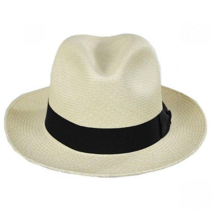 Bigalli | Grade 8 Panama Straw Fedora Hat | 129203 | front | NATURAL