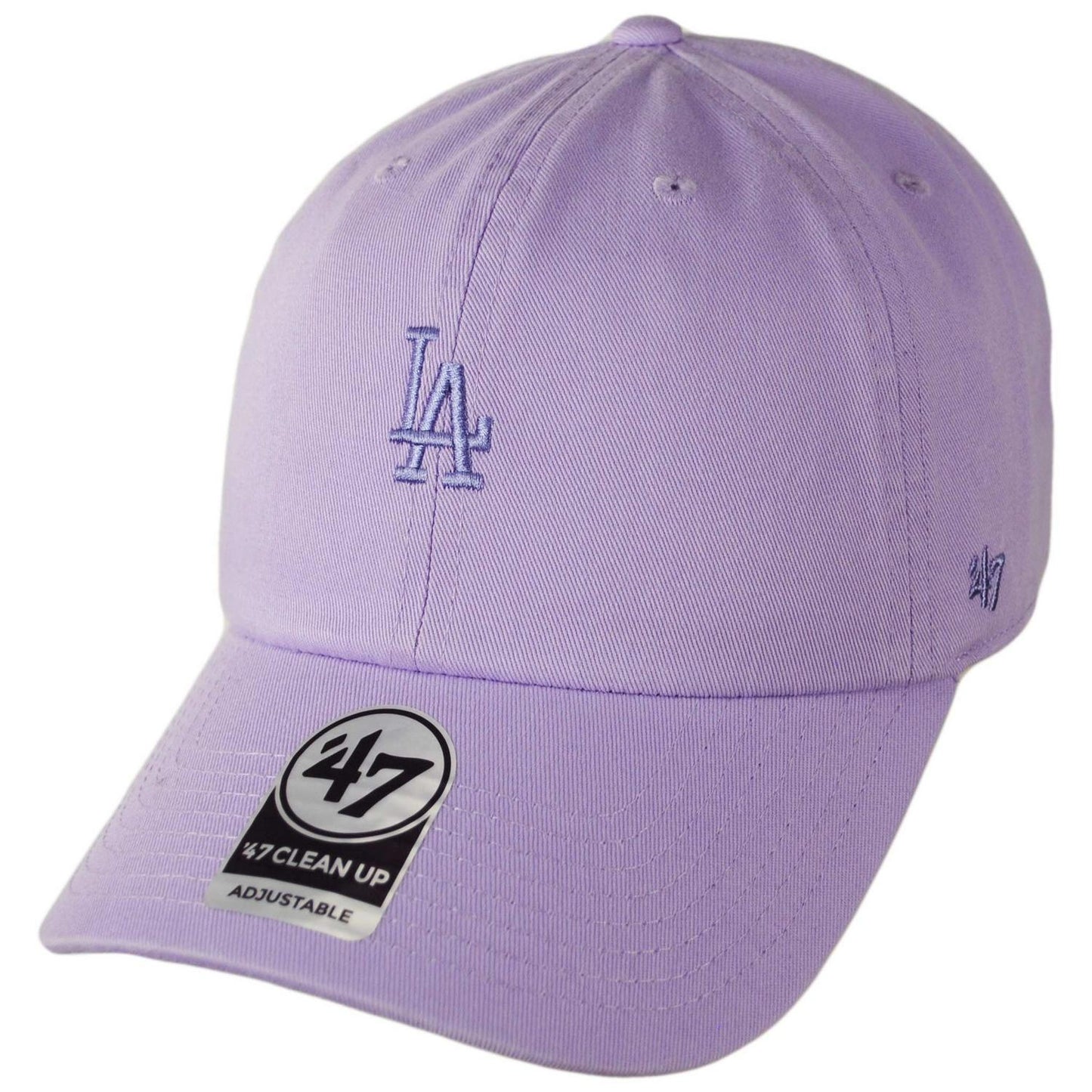 47 Brand | Los Angeles Dodgers MLB Tonal Base Runner Clean Up Strapback Baseball Cap Dad Hat | 203057 | lead | WISTERIA