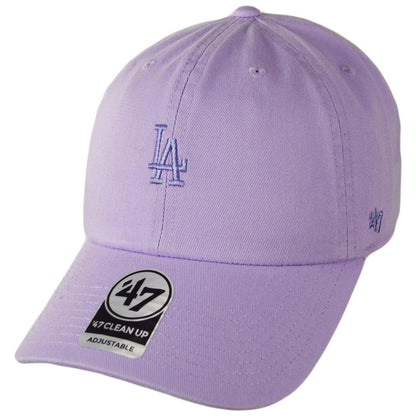 47 Brand | Los Angeles Dodgers MLB Tonal Base Runner Clean Up Strapback Baseball Cap Dad Hat | 203057 | lead | WISTERIA