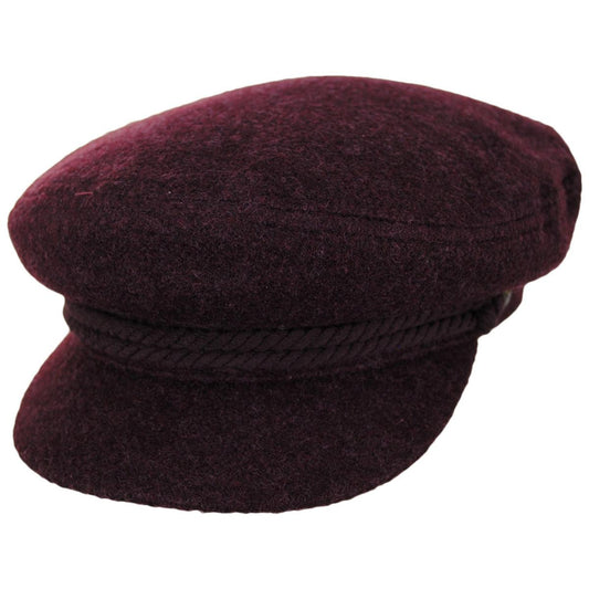 BRIXTON HATS | Wool Blend Fiddler Cap | 181355 | lead | RED MAHOGANY