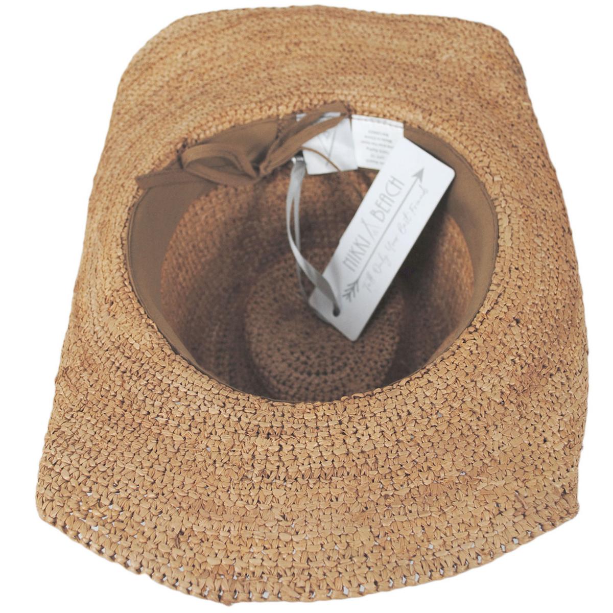 NIKKI BEACH | Charlee Crochet Raffia Straw Western Hat | 102661 | under | COCOA