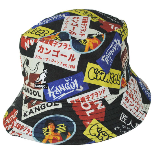 Kangol | Adman Reversible Cotton Bucket Hat | 185852 | lead | BLACK