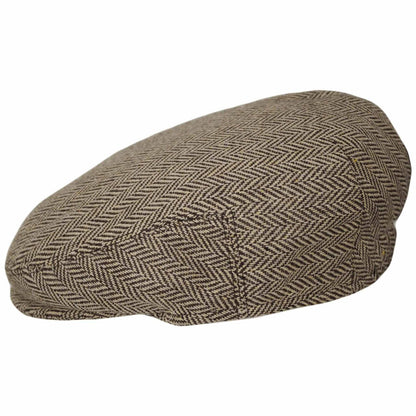 Jaxon Hats | Baby Herringbone Wool Blend Ivy Cap | 512111 | profile | BROWN