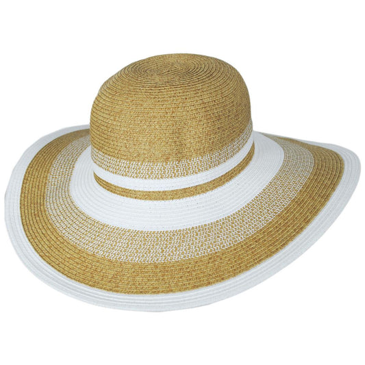 Jeanne Simmons | Striations Toyo Straw Swinger Sun Hat | 101812 | lead | WHITE