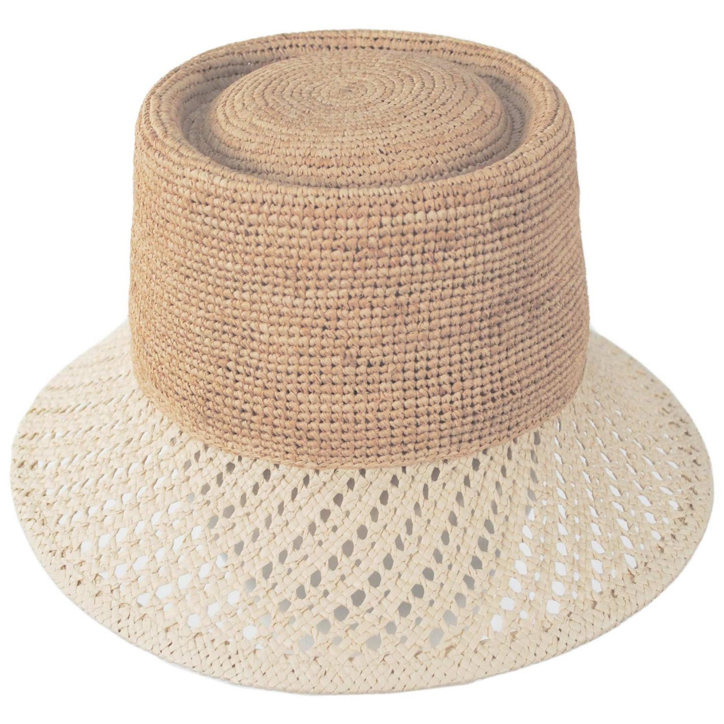 BRIXTON HATS | Ellee Festival Straw Bucket Hat | 104069 | front | NATURAL/NATURAL