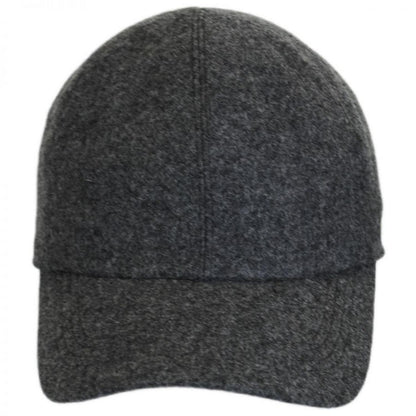 Wigens Caps | Melton Wool Earflap Baseball Cap | 223005 | front | DARK GREY