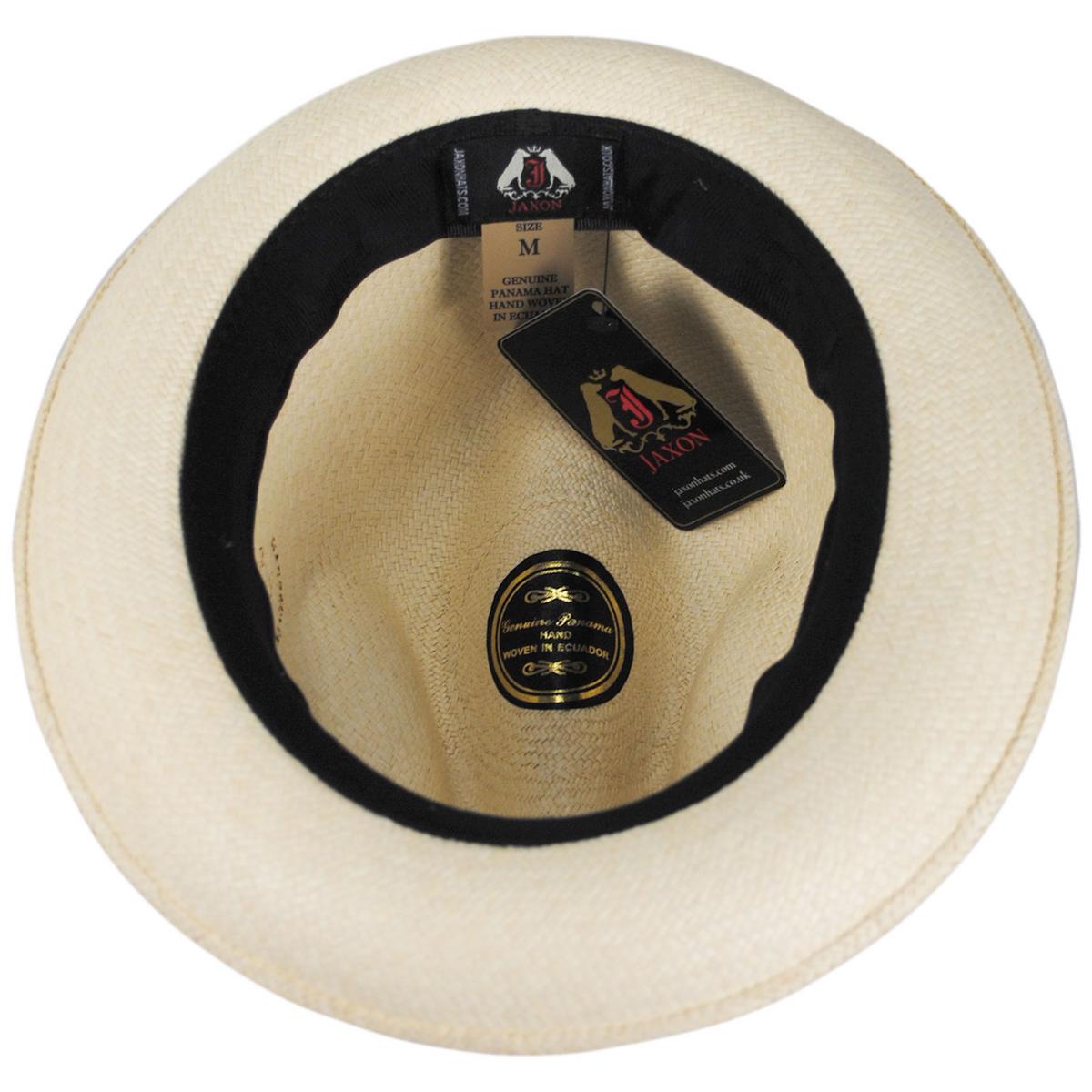 Jaxon Hats | Panama Straw Trilby Fedora Hat | 127106 | under | NATURAL
