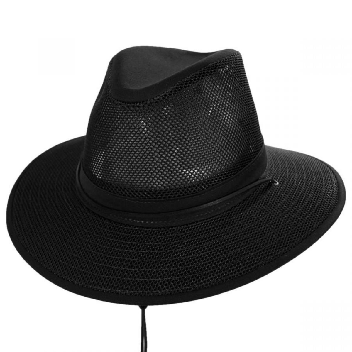 Henschel | Aussie Mesh Packable Hat | 140341 | lead | BLACK
