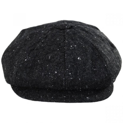 Jaxon Hats | Sazerac Tweed Wool Blend Newsboy Cap | 167565 | front | DARK GREY