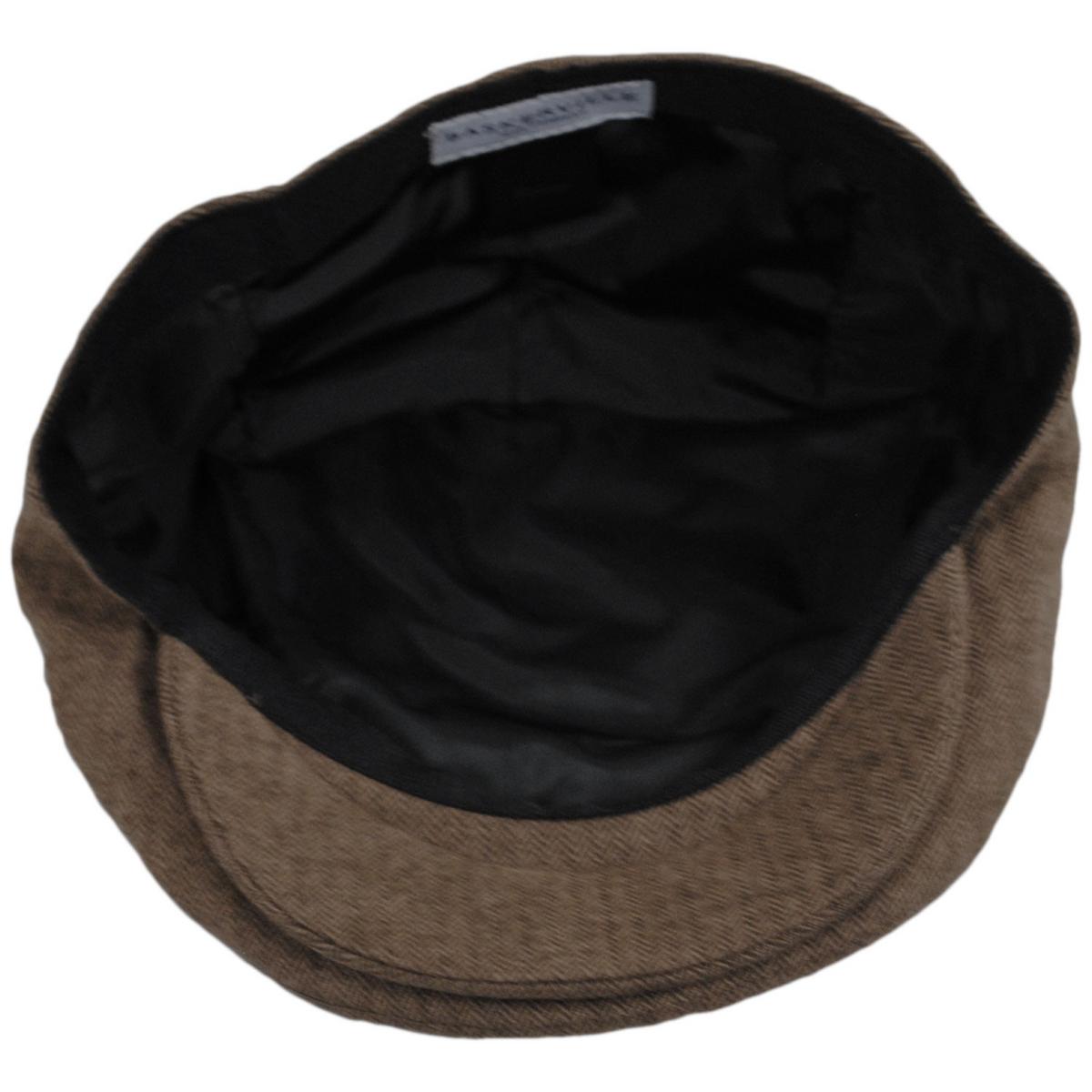 Baskerville Hat Company | Wholesale Swansea Cotton Herringbone Ivy Cap B2B Pre-Pack | B2B167677 | under | BROWN/TAN