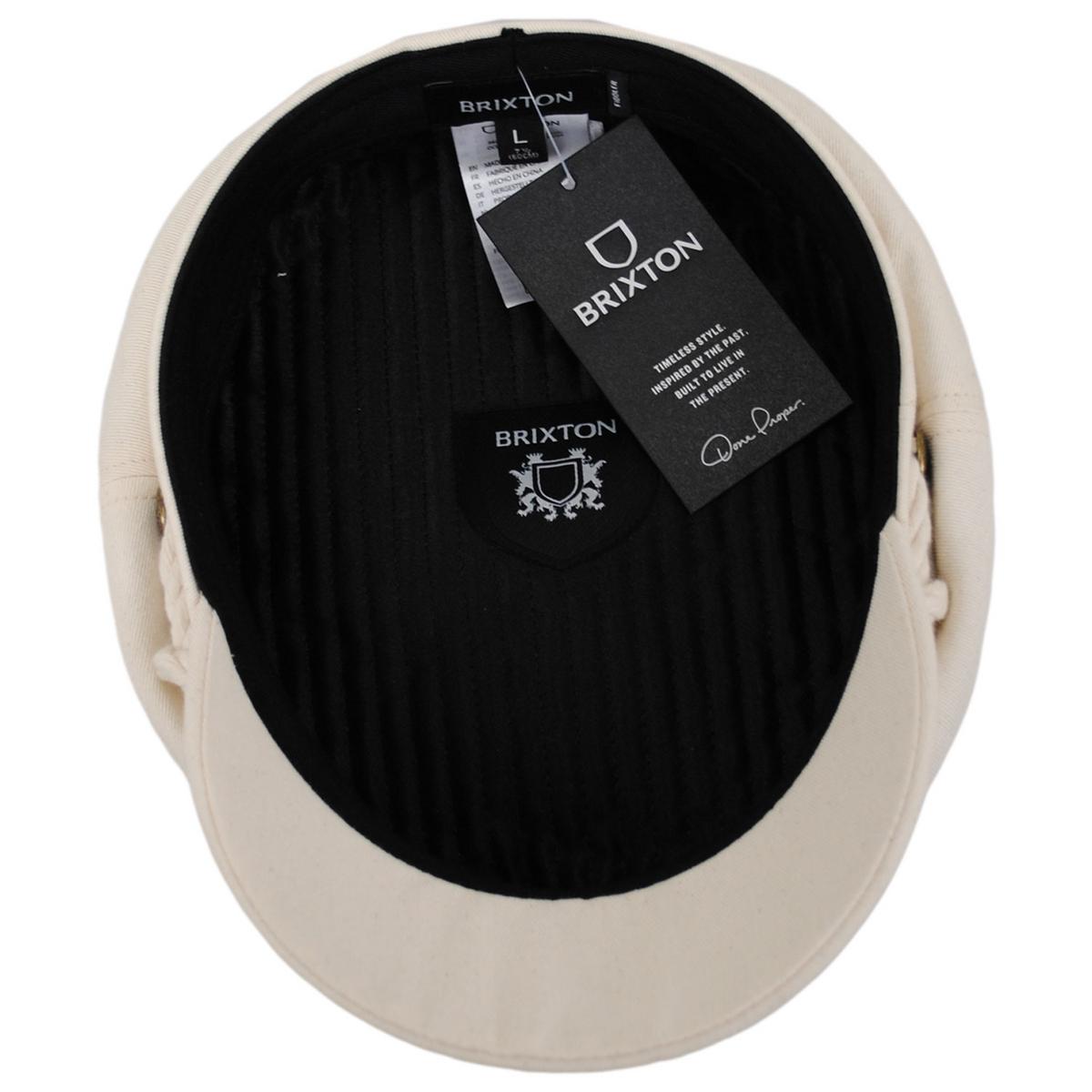 BRIXTON HATS | Cotton Twill Fiddler Cap | 181352 | under | EGRET WHITE