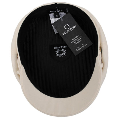 BRIXTON HATS | Cotton Twill Fiddler Cap | 181352 | under | EGRET WHITE