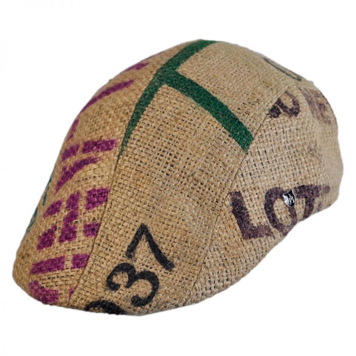 Hills Hats of New Zealand | Havana Coffee Works Jute Duckbill Ivy Cap | 171121 | lead | MULTI