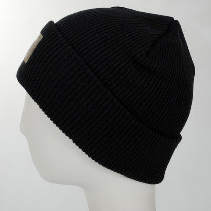 Columbia Sportswear | PHG Patch Acrylic Knit Cuffed Beanie Hat | 500748 | profile | BLACK