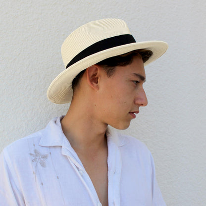 Jaxon Hats | Summer C-Crown Toyo Straw Fedora Hat | 129010 | lsmtwo | IVORY