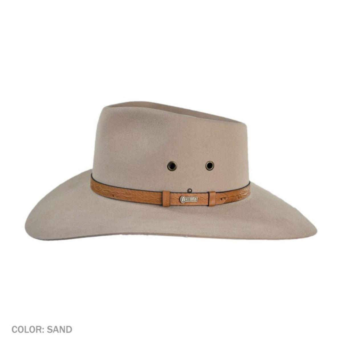 Akubra | Territory Fur Felt Australian Western Hat | 131703 | profile | SAND