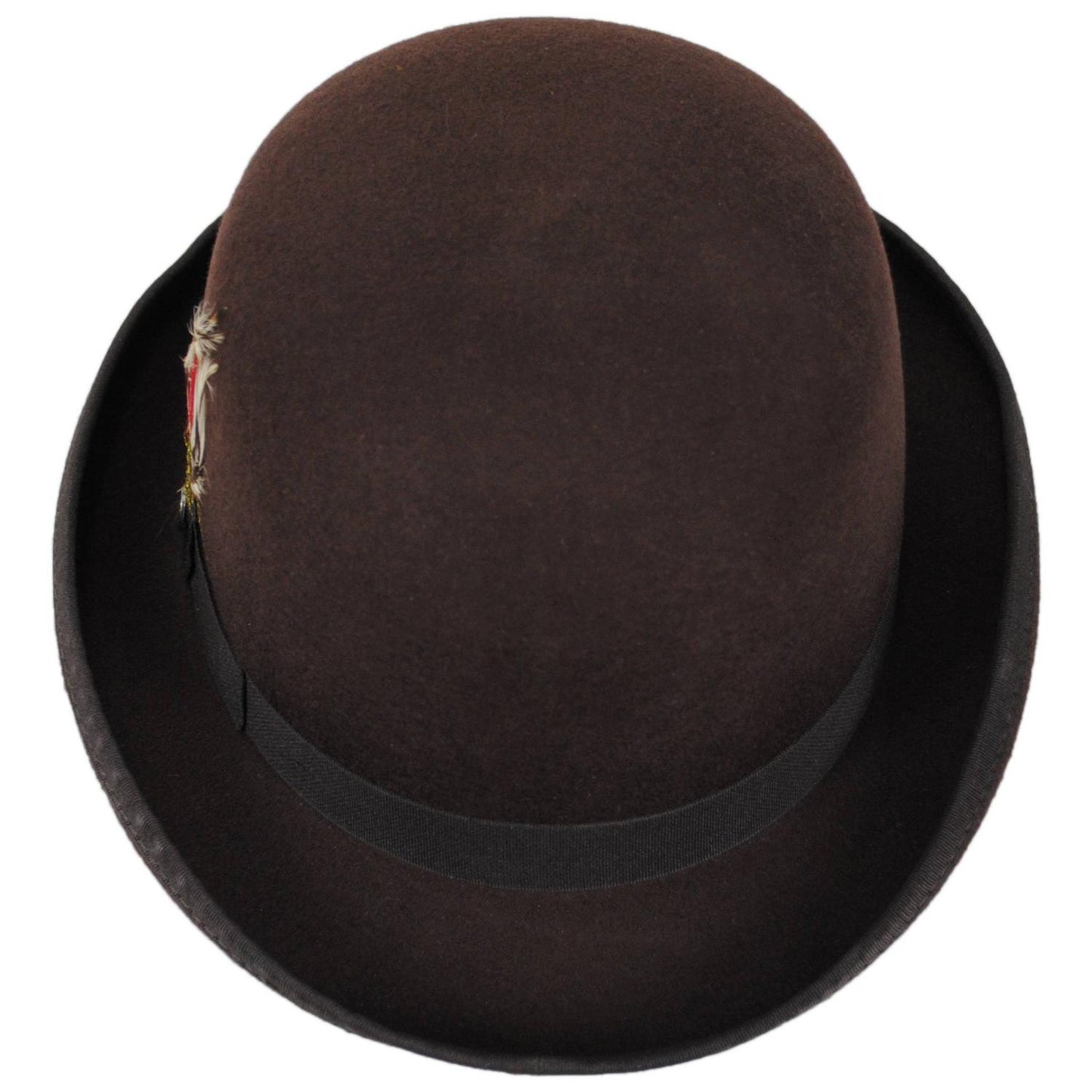Jaxon Hats | English Wool Felt Bowler Hat | 132055 | top | BROWN