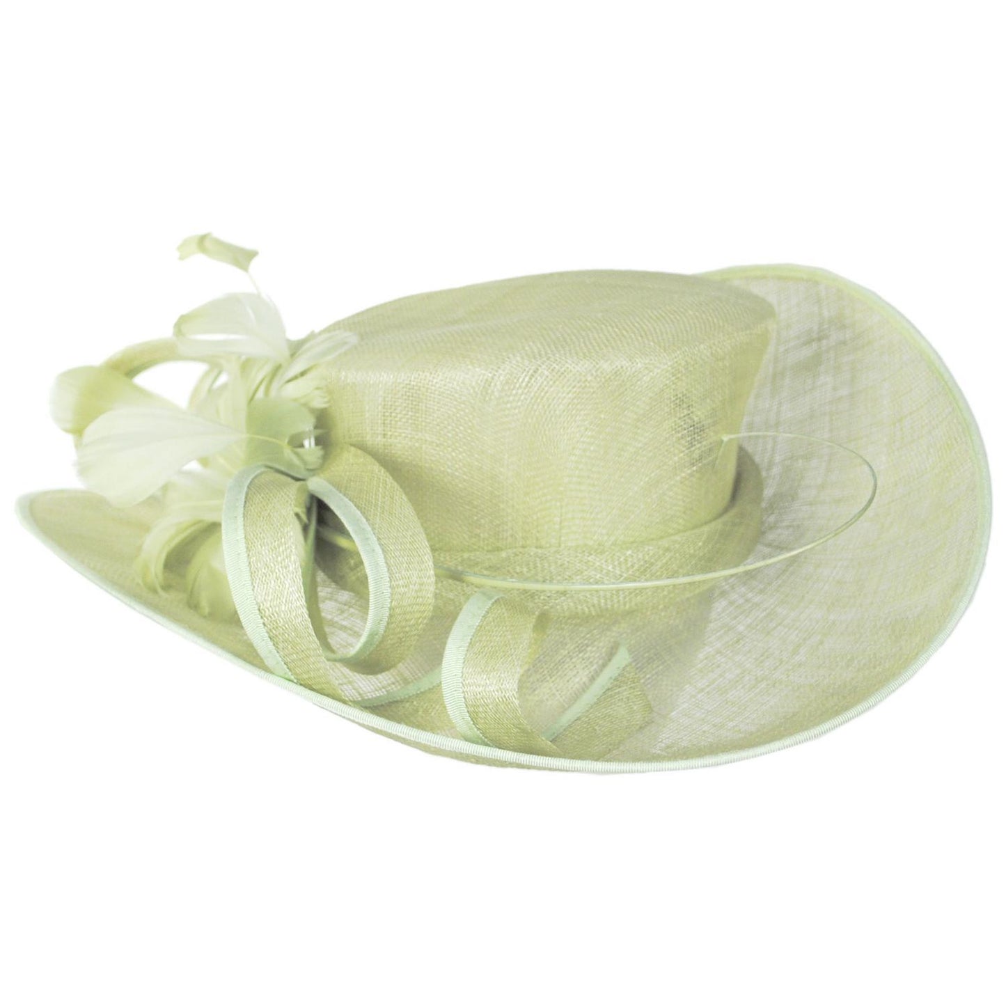 Something Special | Minerva Sinamay Straw Boater Dress Hat | 121383 | front | MINT