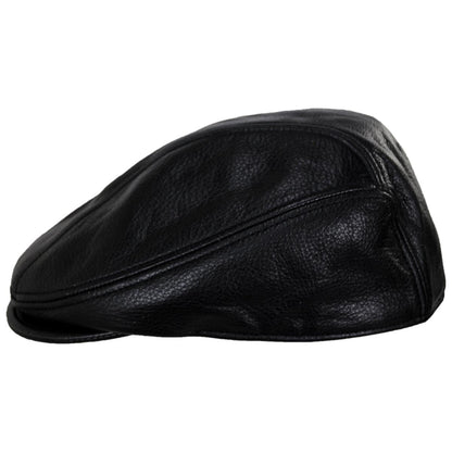 NEW YORK HAT CO | 1900 Lambskin Leather Ivy Cap | 161105 | profile | BLACK