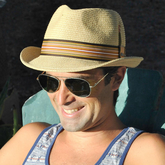 Jaxon Hats | Ridley Toyo Straw Trilby Fedora Hat | 129000 | lsmtwo | NATURAL