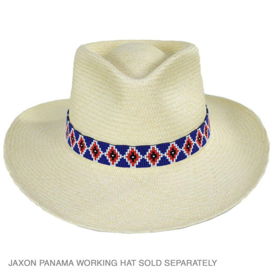 SunBody Hats | Star Beaded Hat Band | 602630 | front | BLUE
