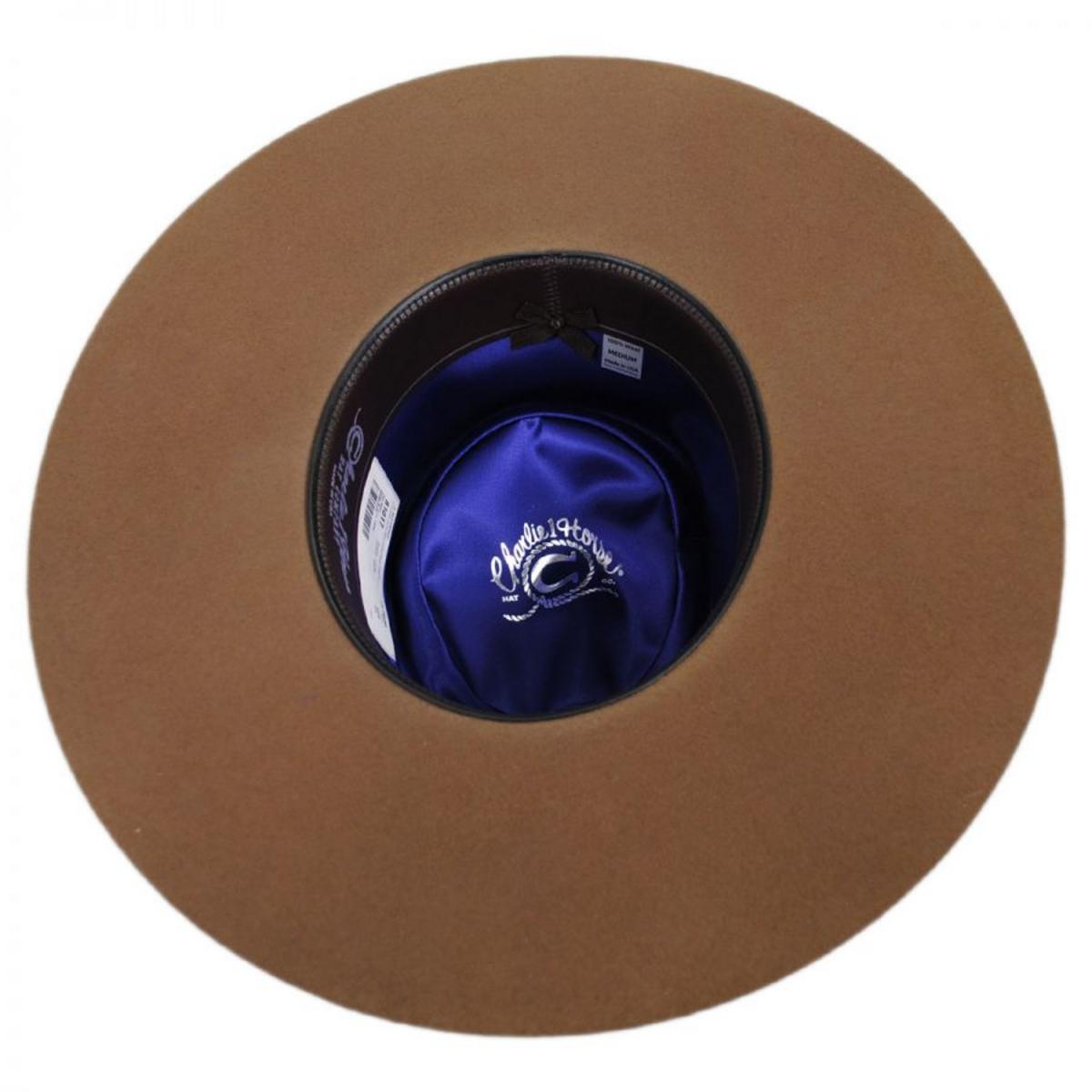 Charlie 1 Horse | High Desert Wool Felt Gambler Hat | 124992 | under | PECAN