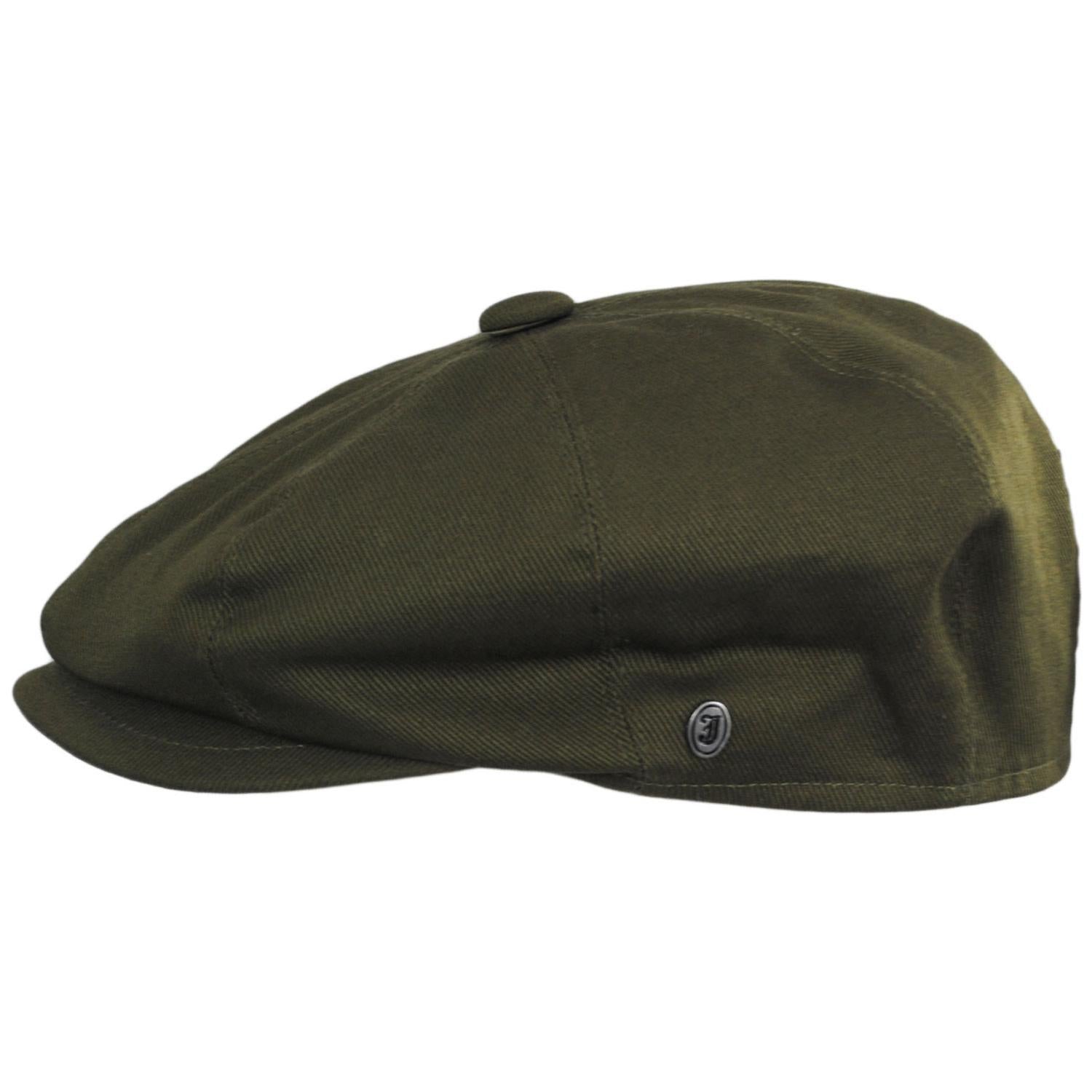 Jaxon Hats | Cotton Newsboy Cap | 167770 | profile | OLIVE GREEN