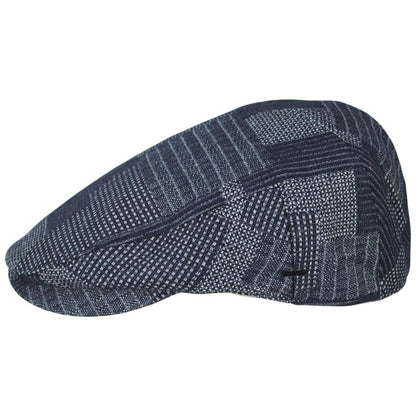 Bailey 1922 | Sparks Patchwork Cotton Flat Cap | 167246 | profile | DARK DENIM