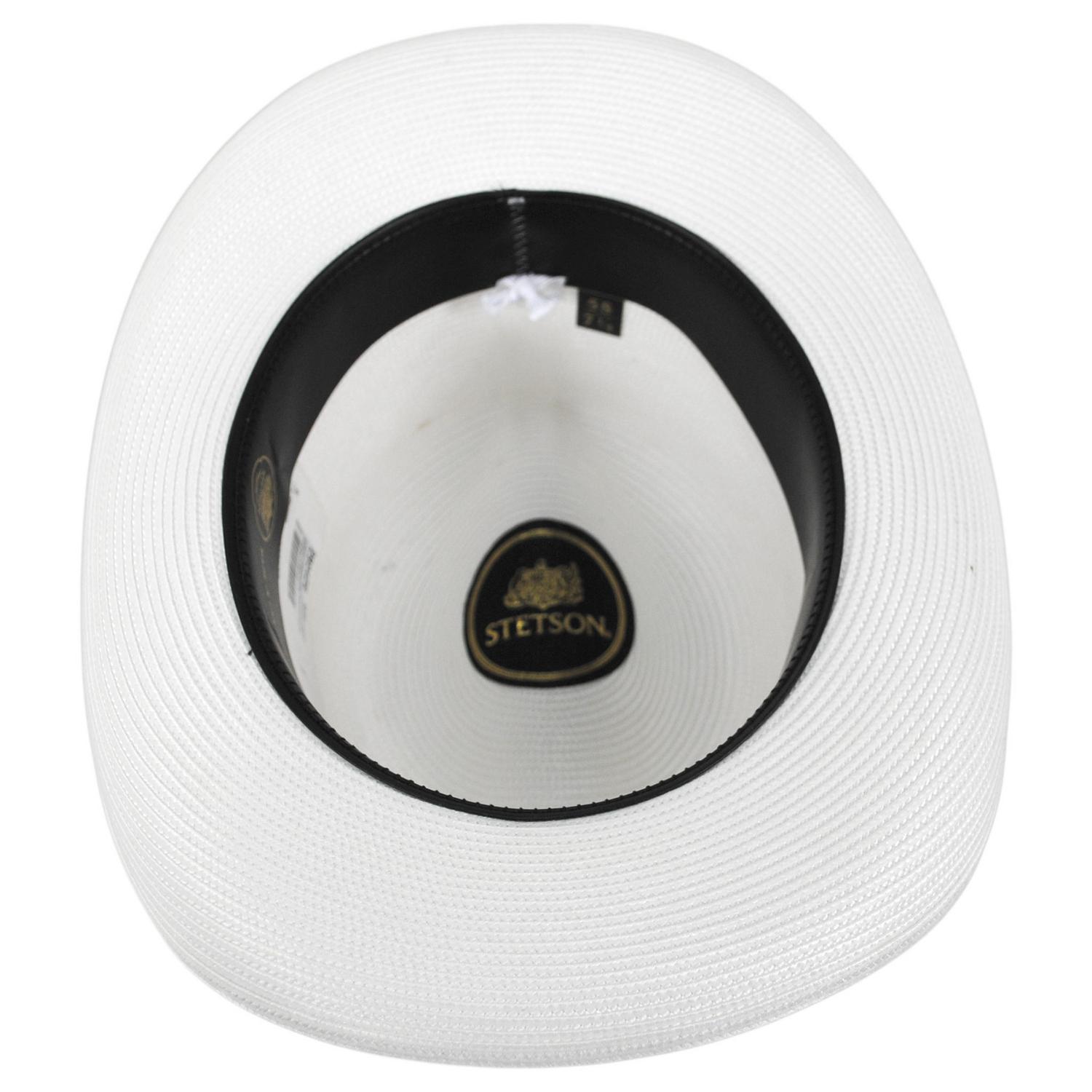 Stetson | El Dorado Florentine Milan Straw Homburg Hat | 127074 | under | WHITE