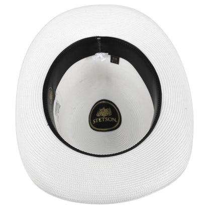 Stetson | El Dorado Florentine Milan Straw Homburg Hat | 127074 | under | WHITE