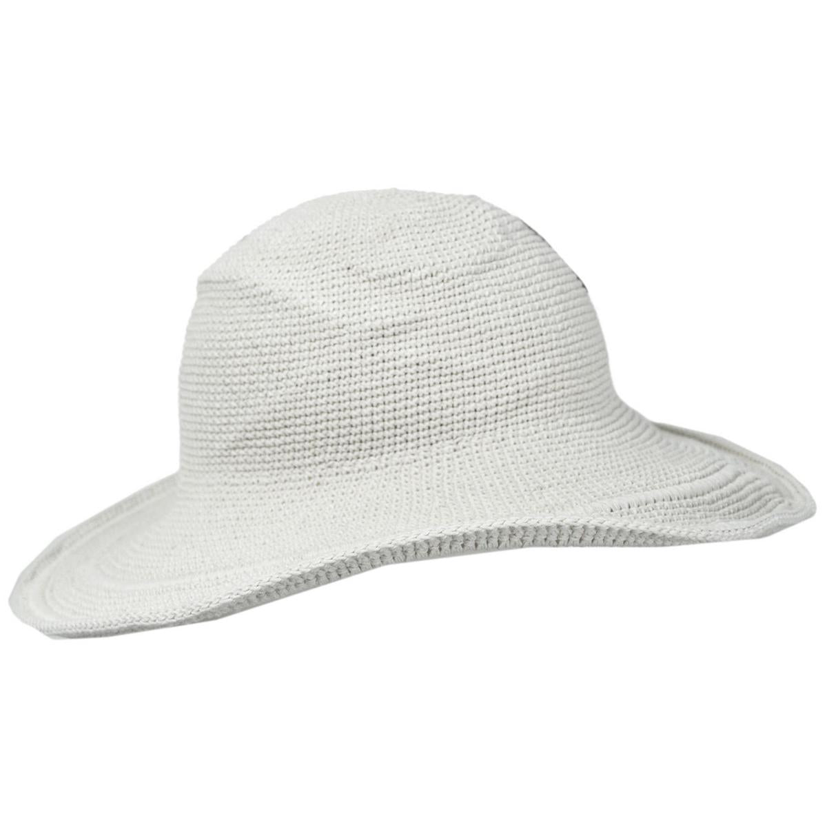 San Diego Hat Company | Bali Cotton Crochet Sun Hat  | 108934 | profile | WHITE