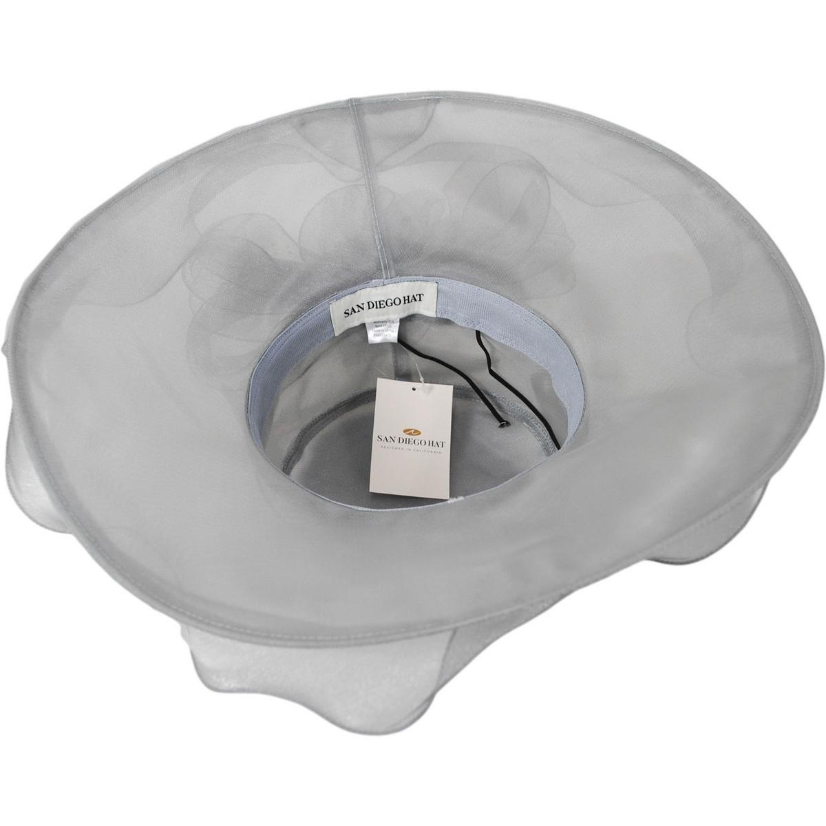 San Diego Hat Company | Organza Pearl Boater Dress Hat | 121052 | under | SILVER