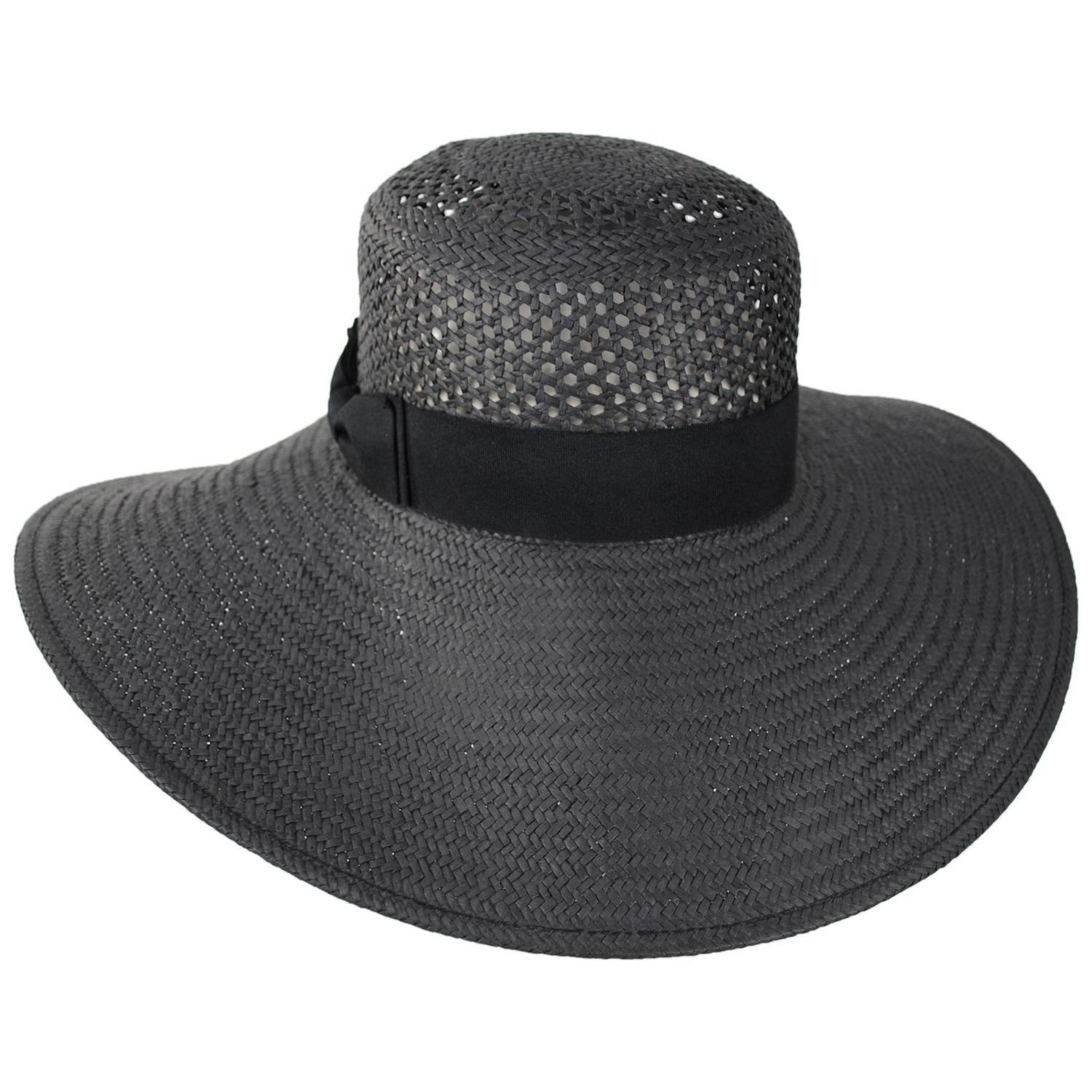 San Diego Hat Company | Clara Toyo Straw Lampshade Sun Hat | 103592 | lead | BLACK