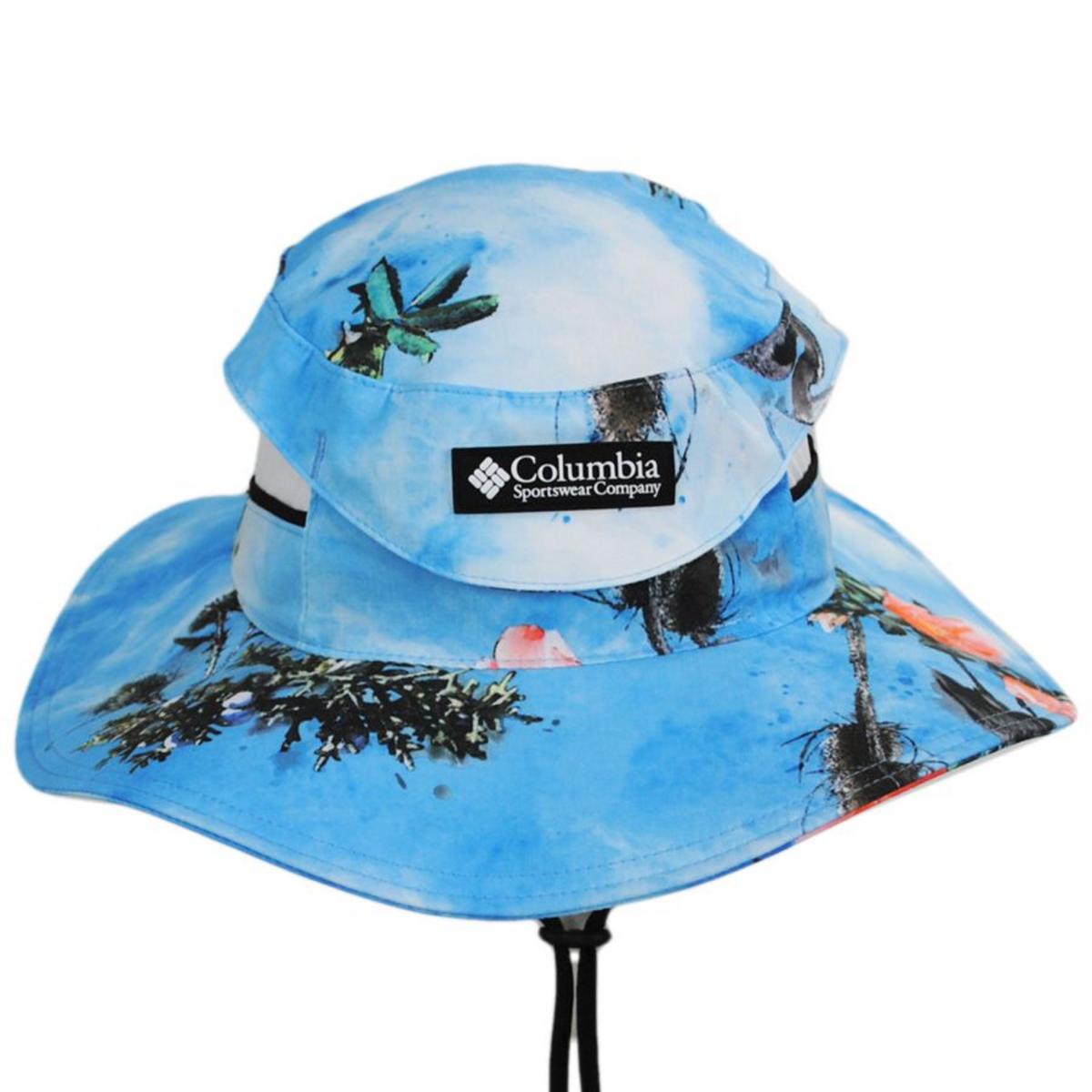Columbia Sportswear | Bora Bora Printed Booney Hat | 400121 | front | VISTA BLUE,DESCHUTES DAYS