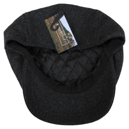 Baskerville Hat Company | Grantham Melange Wool Ivy Cap | 167657 | under | CHARCOAL