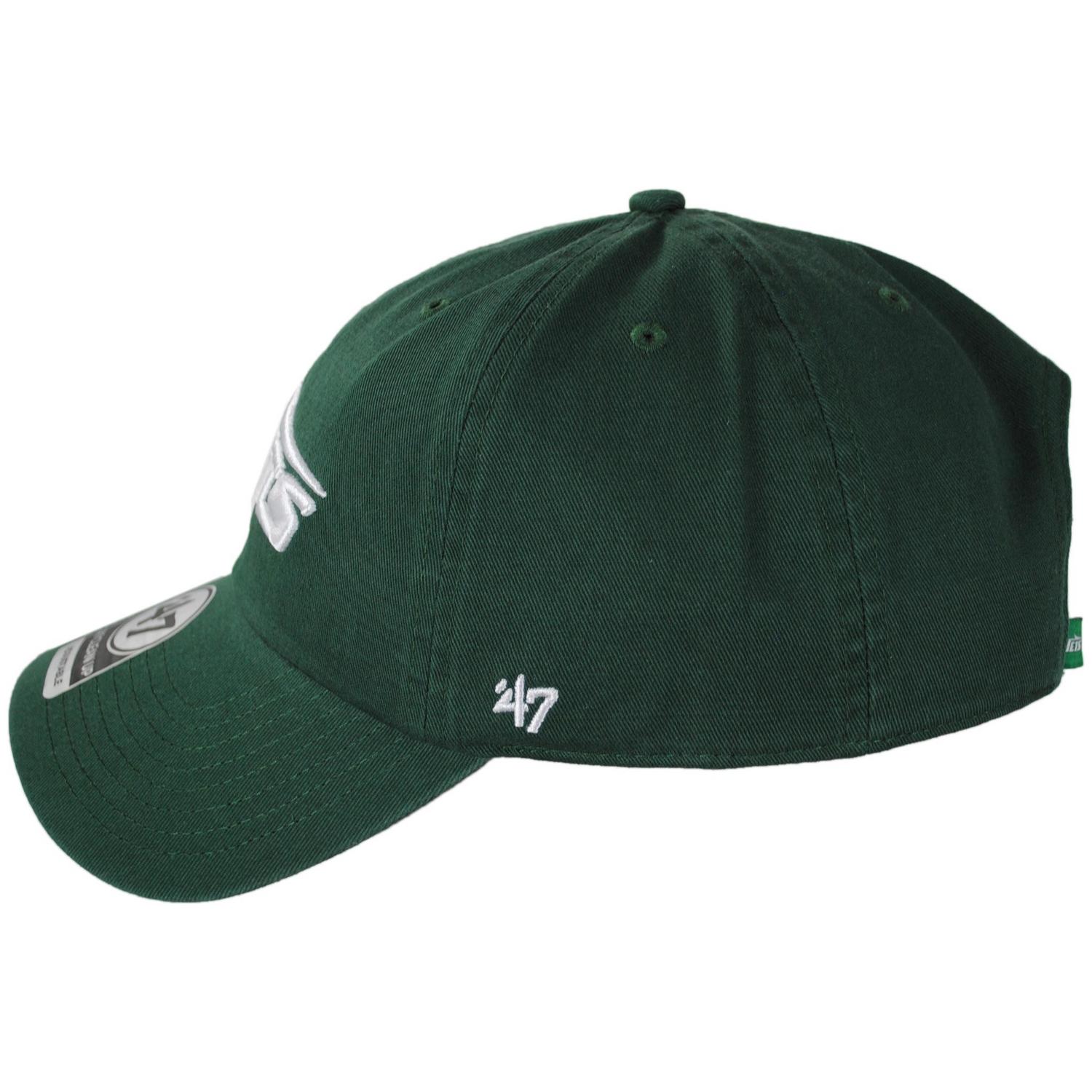 47 Brand | New York Jets NFL Clean Up Strapback Baseball Cap Dad Hat | 203700 | profile | DARK GREEN