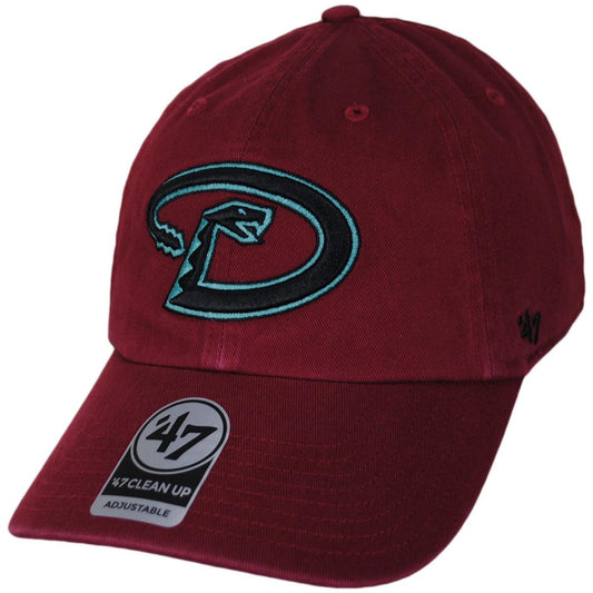 47 Brand | Arizona Diamondbacks MLB Clean Up Strapback Baseball Cap Dad Hat | 203091 | lead | RED