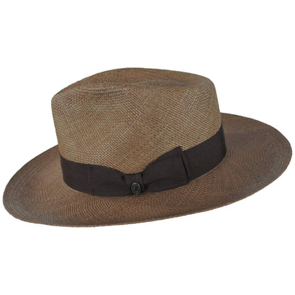 Jaxon Hats | Slicker Grade 8 Panama Straw Fedora Hat | 127151 | profile | WALNUT