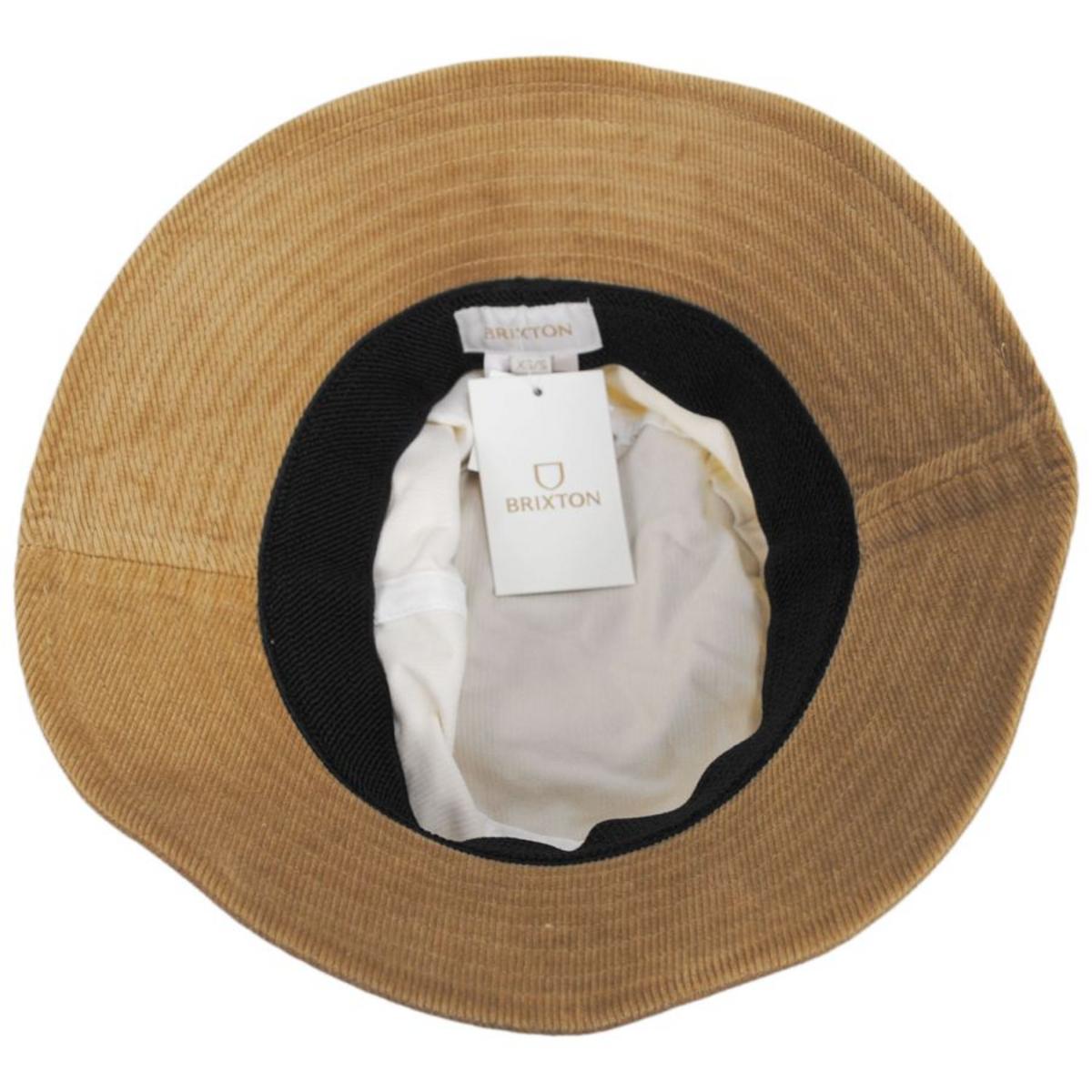 BRIXTON HATS | Petra Cotton Corduroy Packable Bucket Hat - FW22 | 185523FW22 | under | DOVE/VANILLA