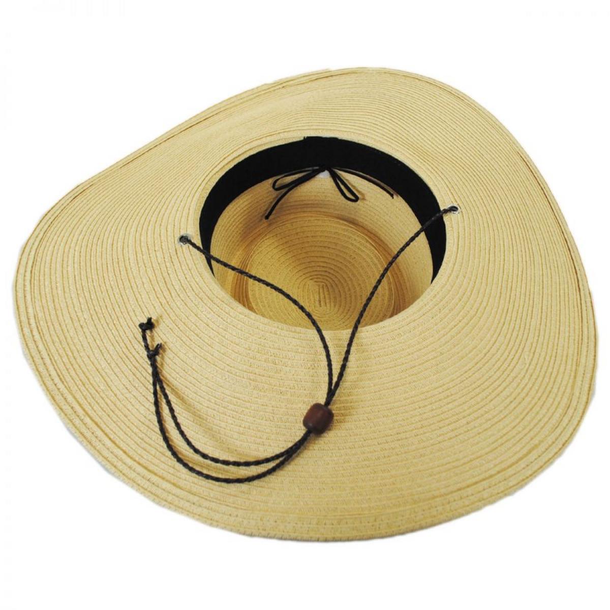Jeanne Simmons | Wide Brim Toyo Straw Gambler Hat | 101717 | under | NATURAL