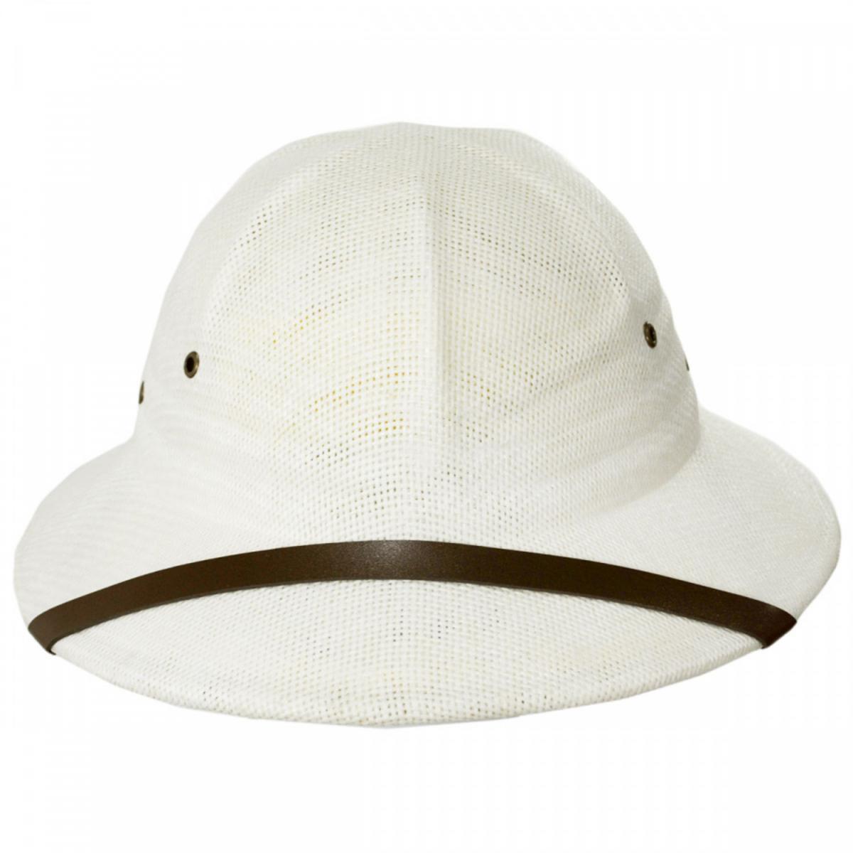 Village Hat Shop | Toyo Straw Pith Helmet | 128800 | front | WHITE