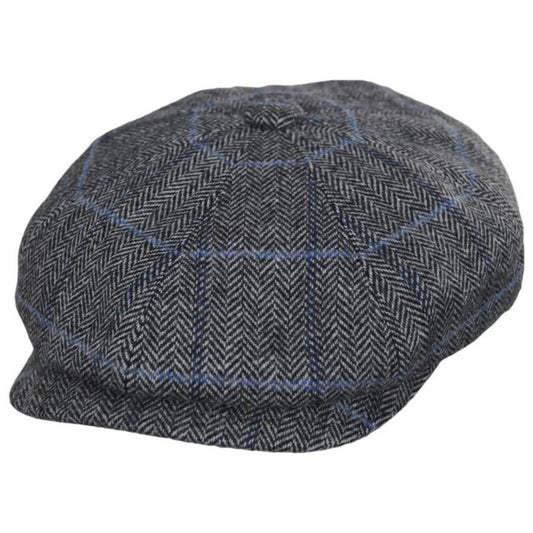Bailey 1922 | Foster Wool Herringbone Plaid Earflap Newsboy Cap | 167209 | lead | AVION