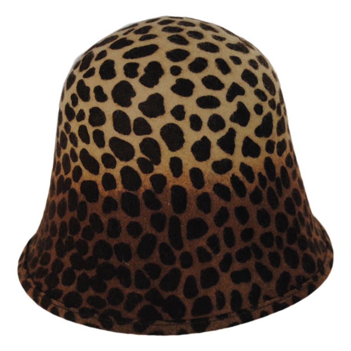 Toucan Collection | Leopard Six Way Wool Felt Hat - Made to Order