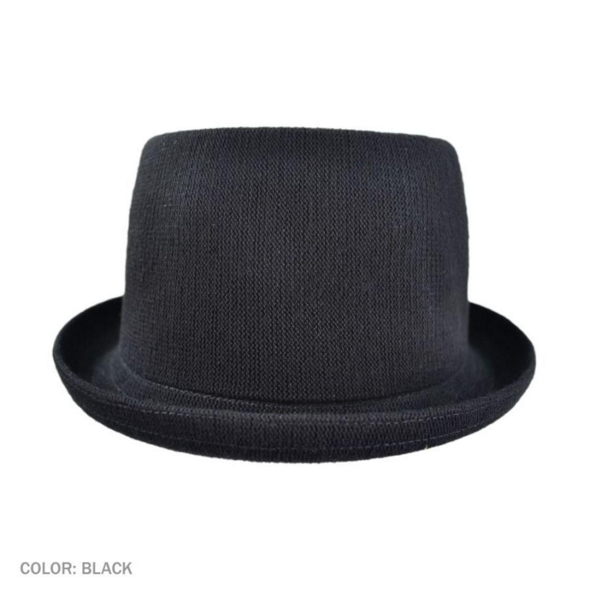 Kangol | Bamboo Mowbray Pork Pie Hat | 185744 | front | BLACK
