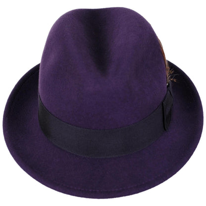 Bailey 1922 | Tino Wool LiteFelt Trilby Fedora Hat | 130008 | front | DEEP PLUM