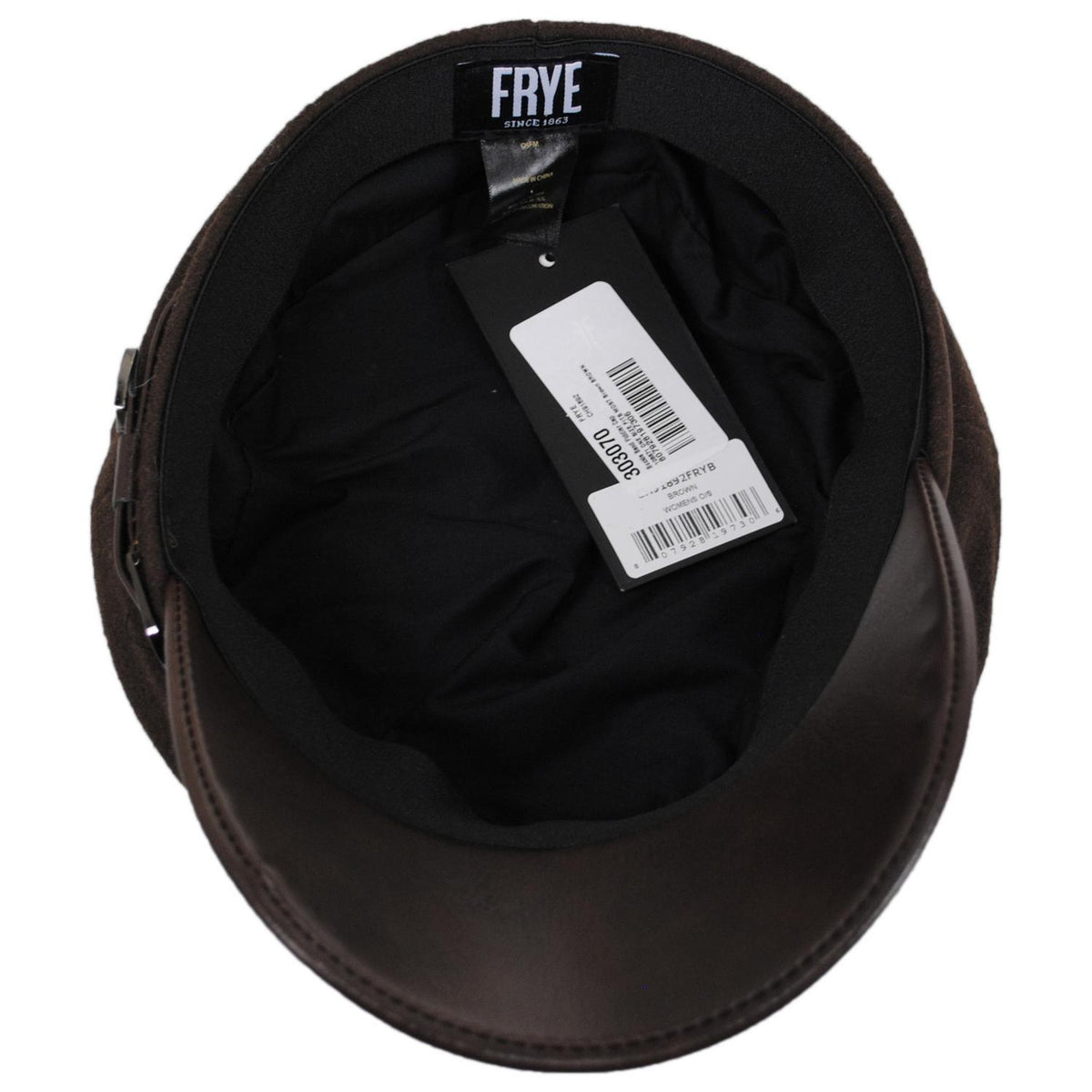FRYE | Buckle Band Fiddler Cap | 108671 | under | BROWN